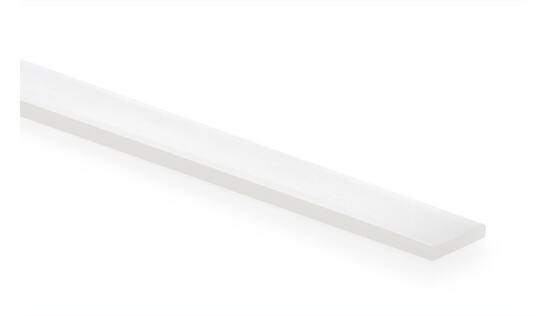Flat profile A/2275, 14x3 mm
- Silicone square, elastic
- 60 +/- 5 Shore A, light talc
- Tolerance ISO 3302-1 E2, semi-translucent
- ±100 m/spool